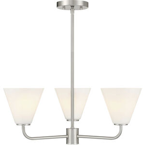 Blair 3 Light 24 inch Satin Nickel Chandelier Ceiling Light