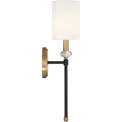 Tivoli 1 Light 5 inch Matte Black with Warm Brass Accents Wall Sconce Wall Light