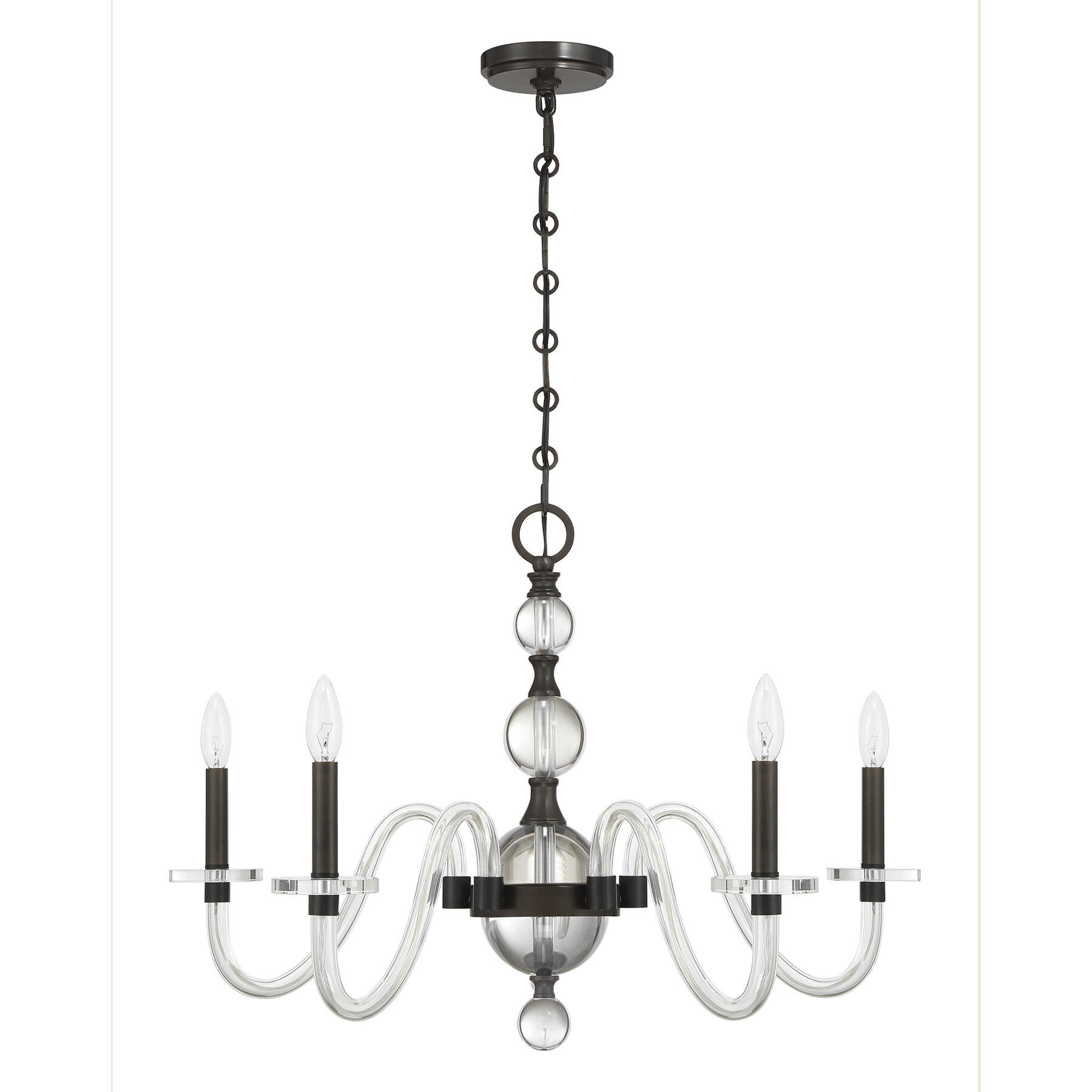 Aragon 5 Light 29 inch Mediterranean Bronze Chandelier Ceiling Light