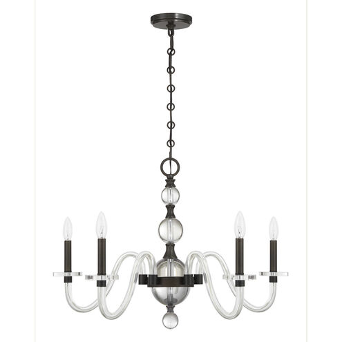 Aragon 5 Light 29 inch Mediterranean Bronze Chandelier Ceiling Light