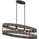 Leland 4 Light 36.13 inch Artisan Rust Linear Chandelier Ceiling Light