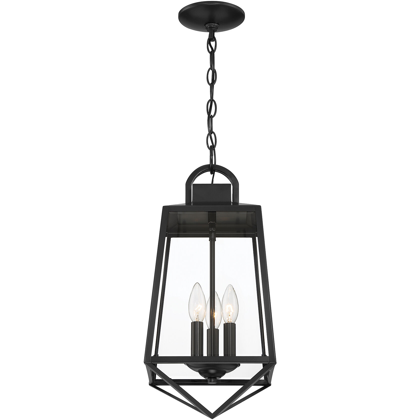 Inglewood 3 Light 9 inch Black Outdoor Hanging Lantern