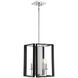 Champlin 4 Light 12.38 inch Black with Polished Nickel Accents Pendant Ceiling Light