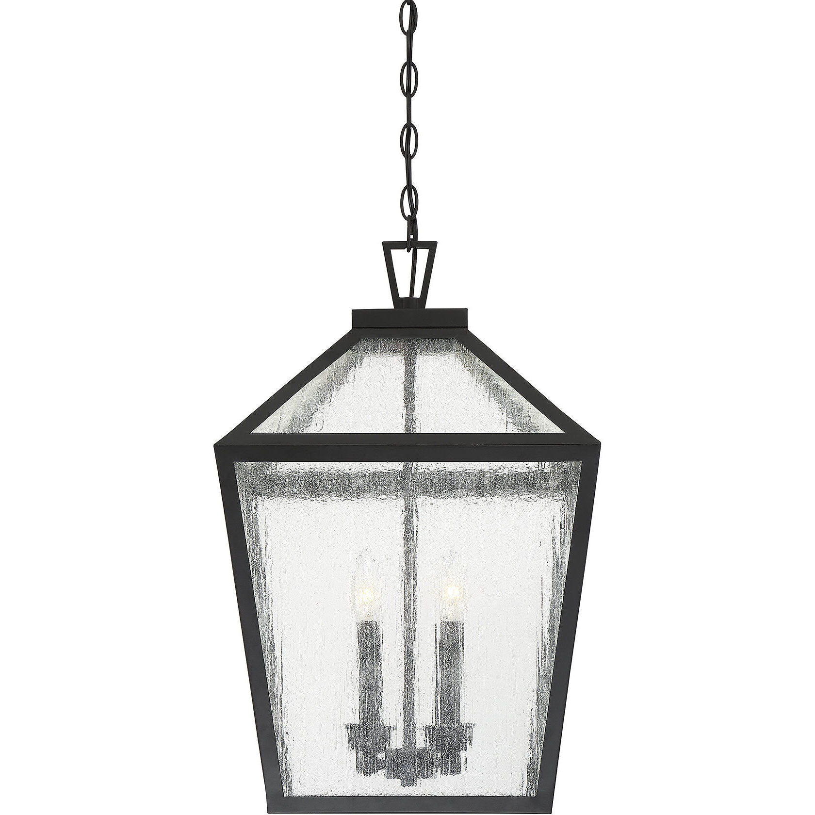 Woodstock 4 Light 15 inch Black Outdoor Hanging Lantern