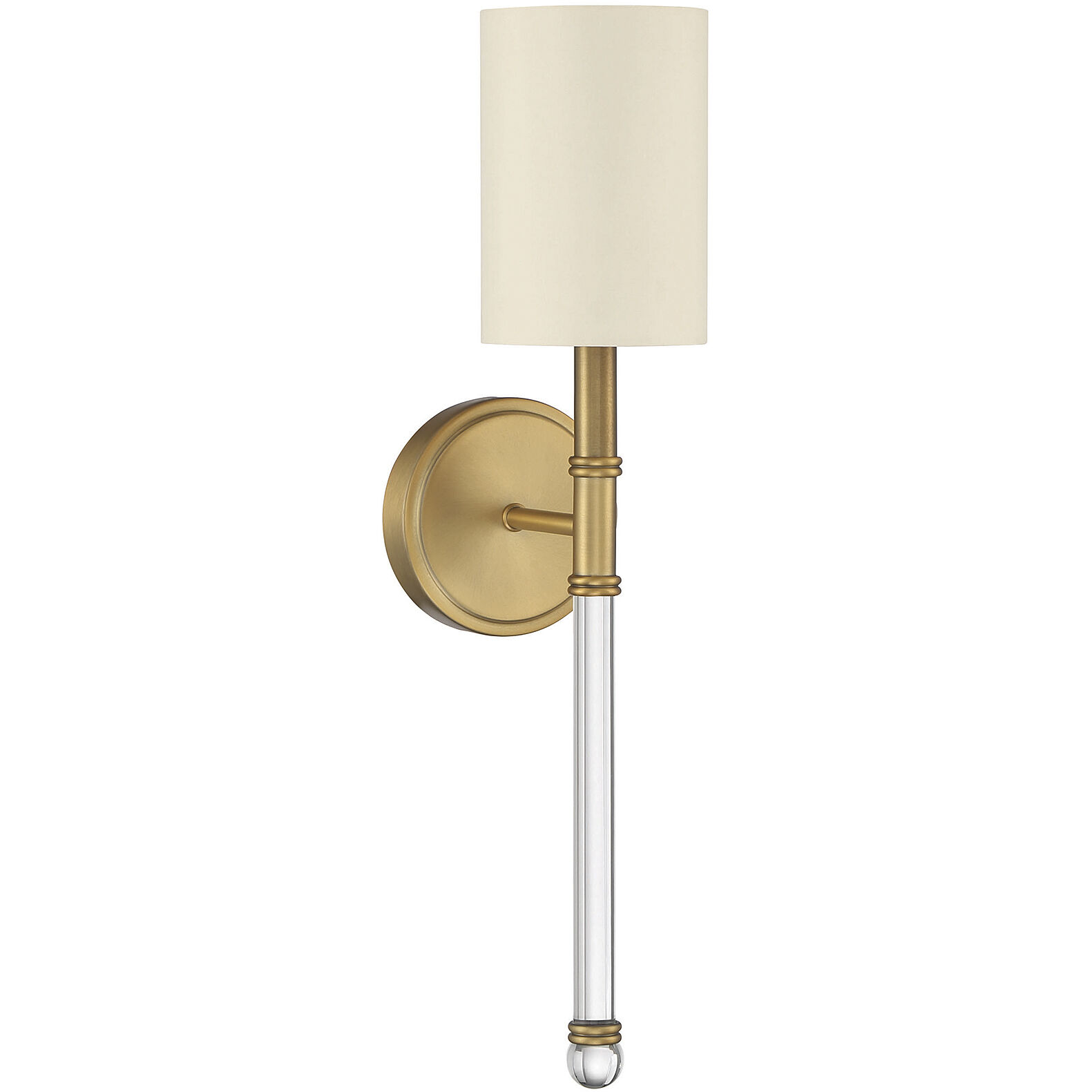 Warm brass shop wall sconce