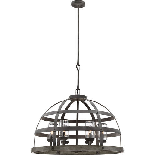 Aiken 6 Light 32 inch Winterwood Outdoor Garden Chandelier