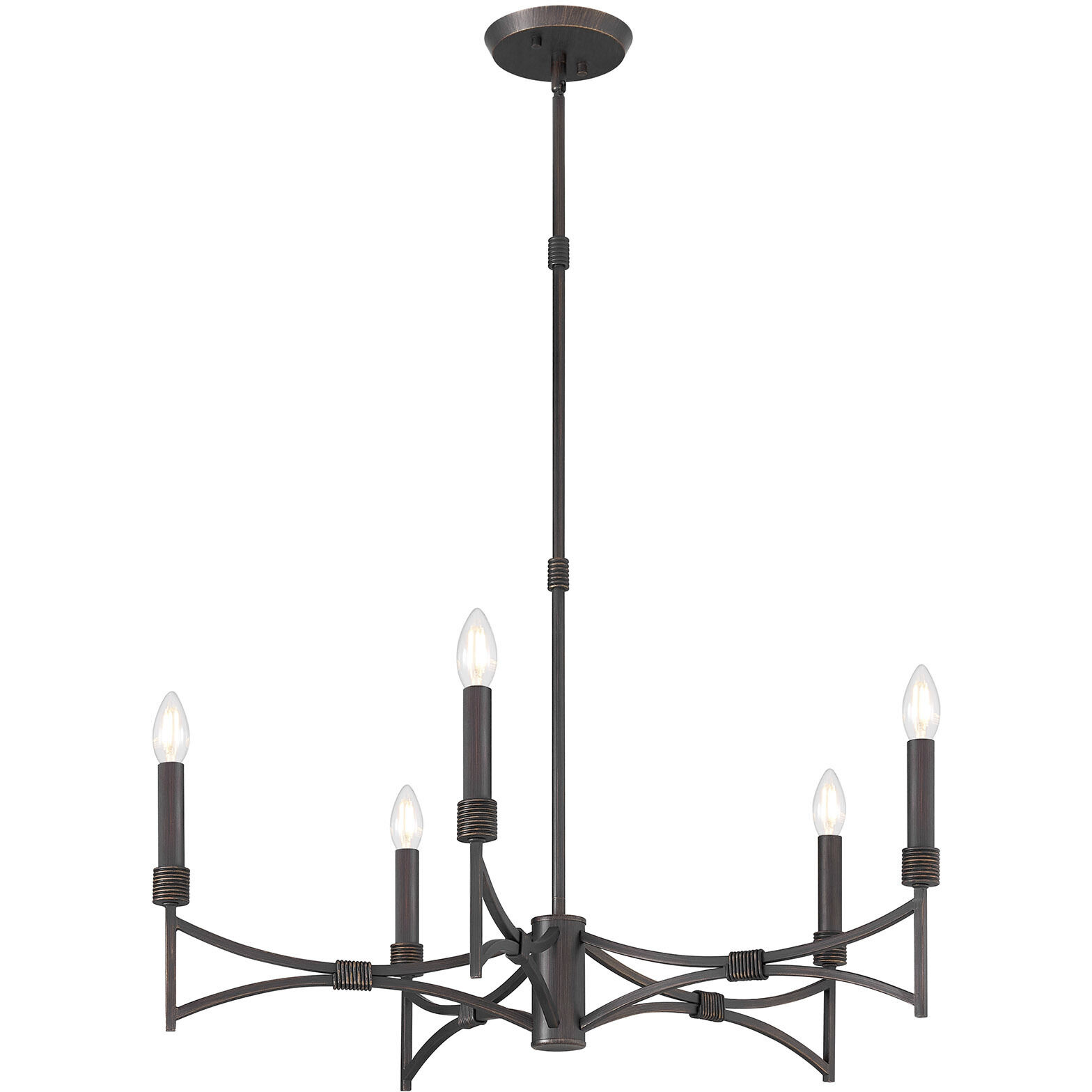 Gardner 5 Light 30 inch Champagne Mist Chandelier Ceiling Light