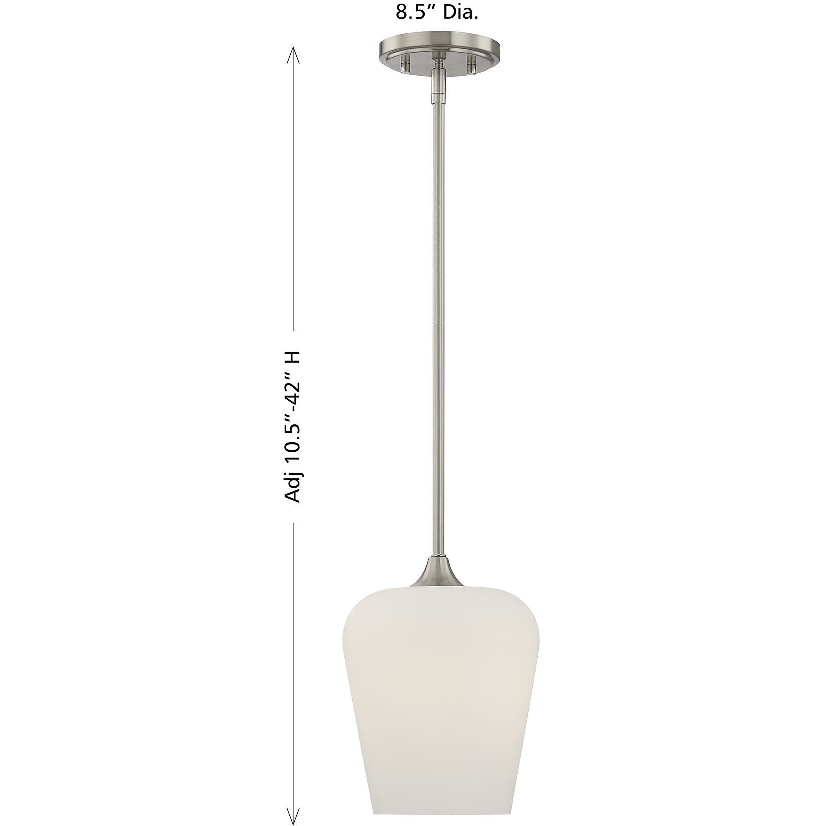 Octave 1 Light 8 inch Satin Nickel Pendant Ceiling Light, Essentials