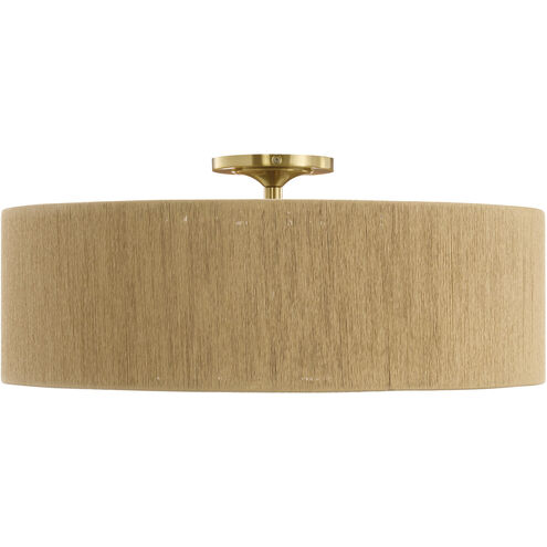 Maynard 4 Light 22 inch Warm Brass Flush Mount Ceiling Light