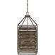 Hartberg 4 Light 20.5 inch Aged Driftwood Outdoor Hanging Lantern
