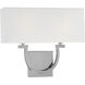 Rhodes 2 Light 14 inch Polished Nickel ADA Wall Sconce Wall Light, Essentials