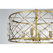 Bailey 4 Light 20 inch Warm Brass Convertible Semi-Flush or Pendant Ceiling Light