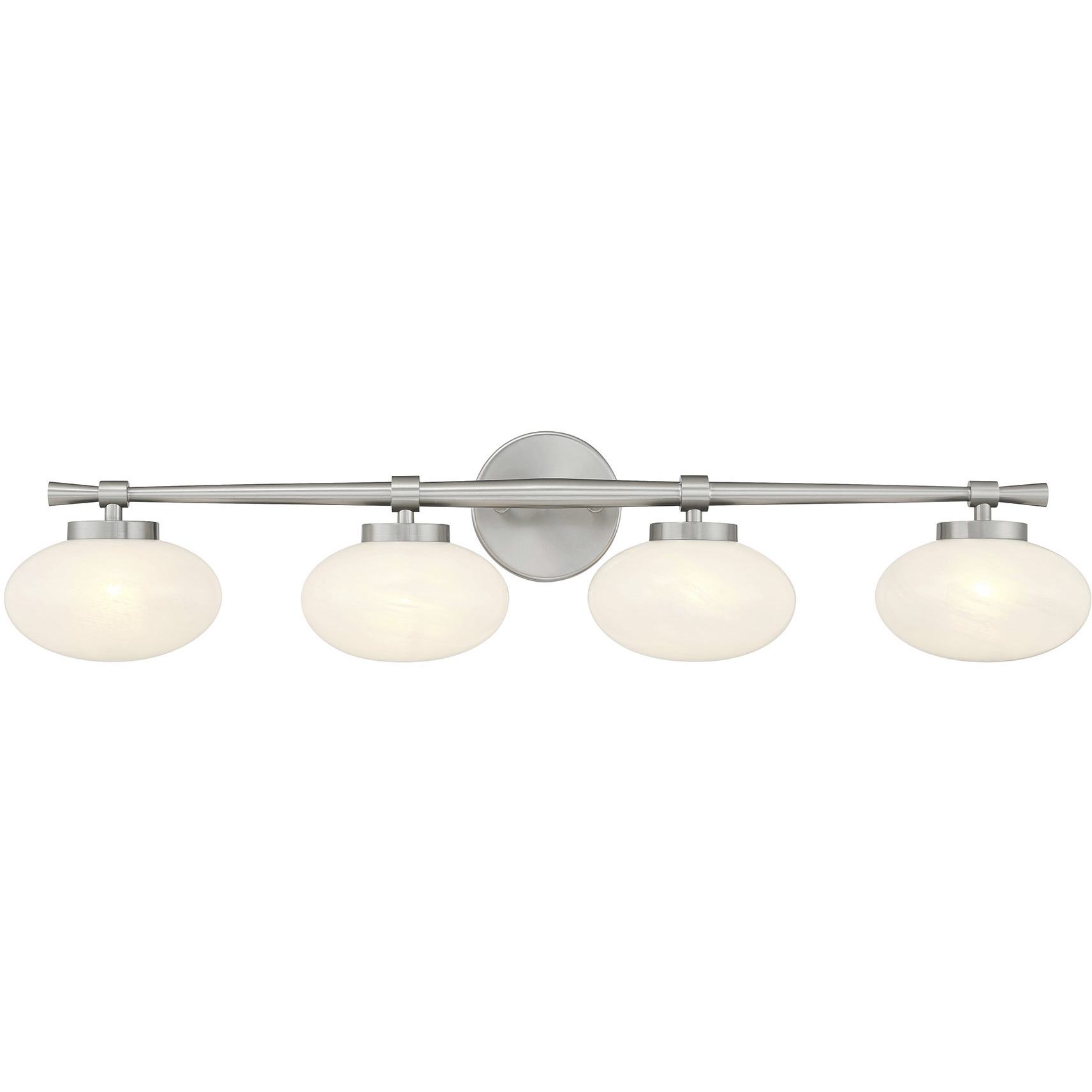 Barrow 4 Light 33.75 inch Satin Nickel Bathroom Vanity Light Wall Light