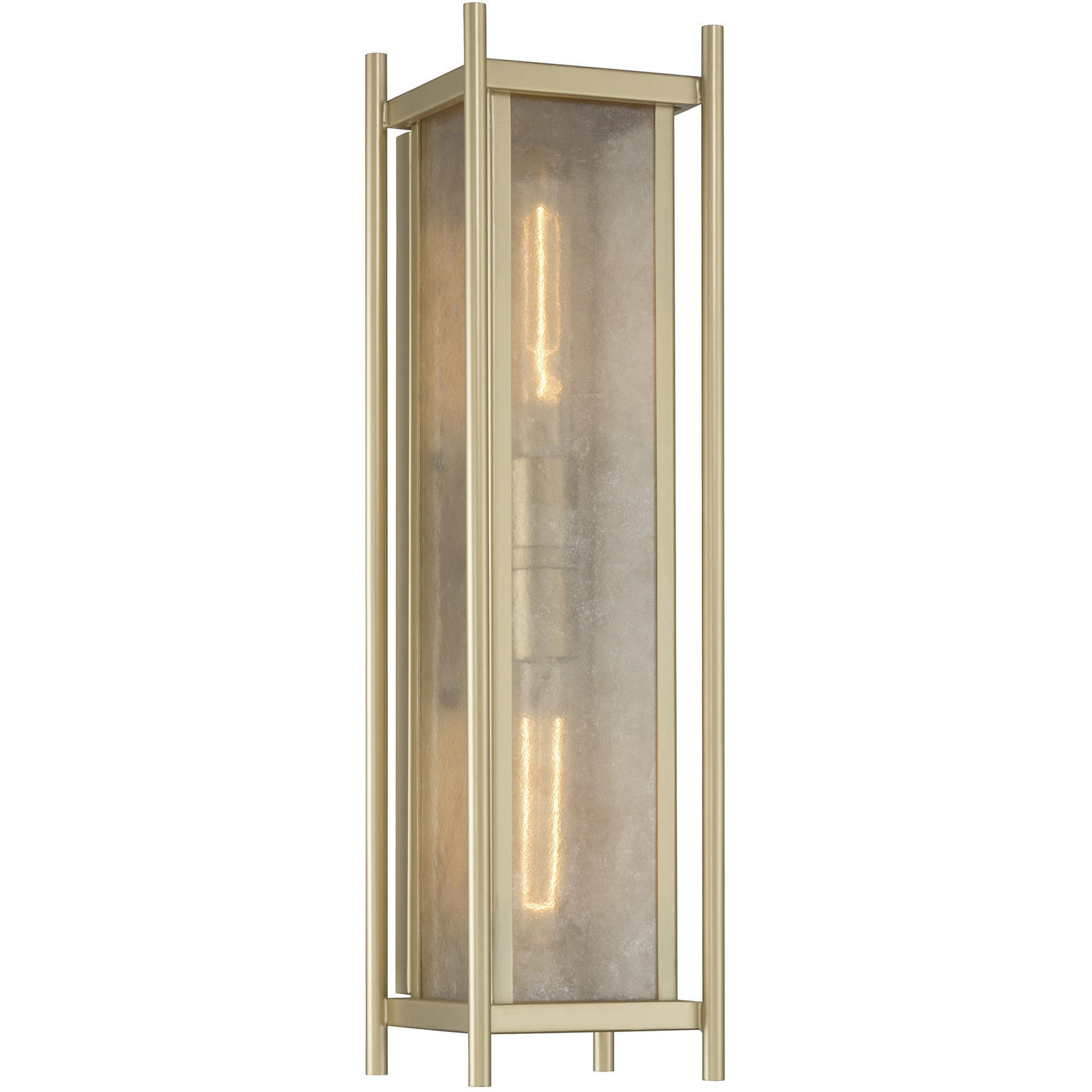 Jacobs 2 Light 22 inch Serene Brass Outdoor Wall Lantern