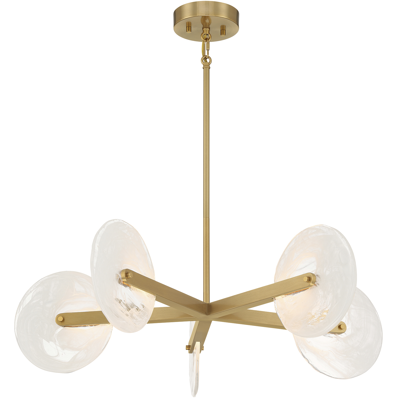 Ainslie LED 30 inch Warm Brass Chandelier Ceiling Light