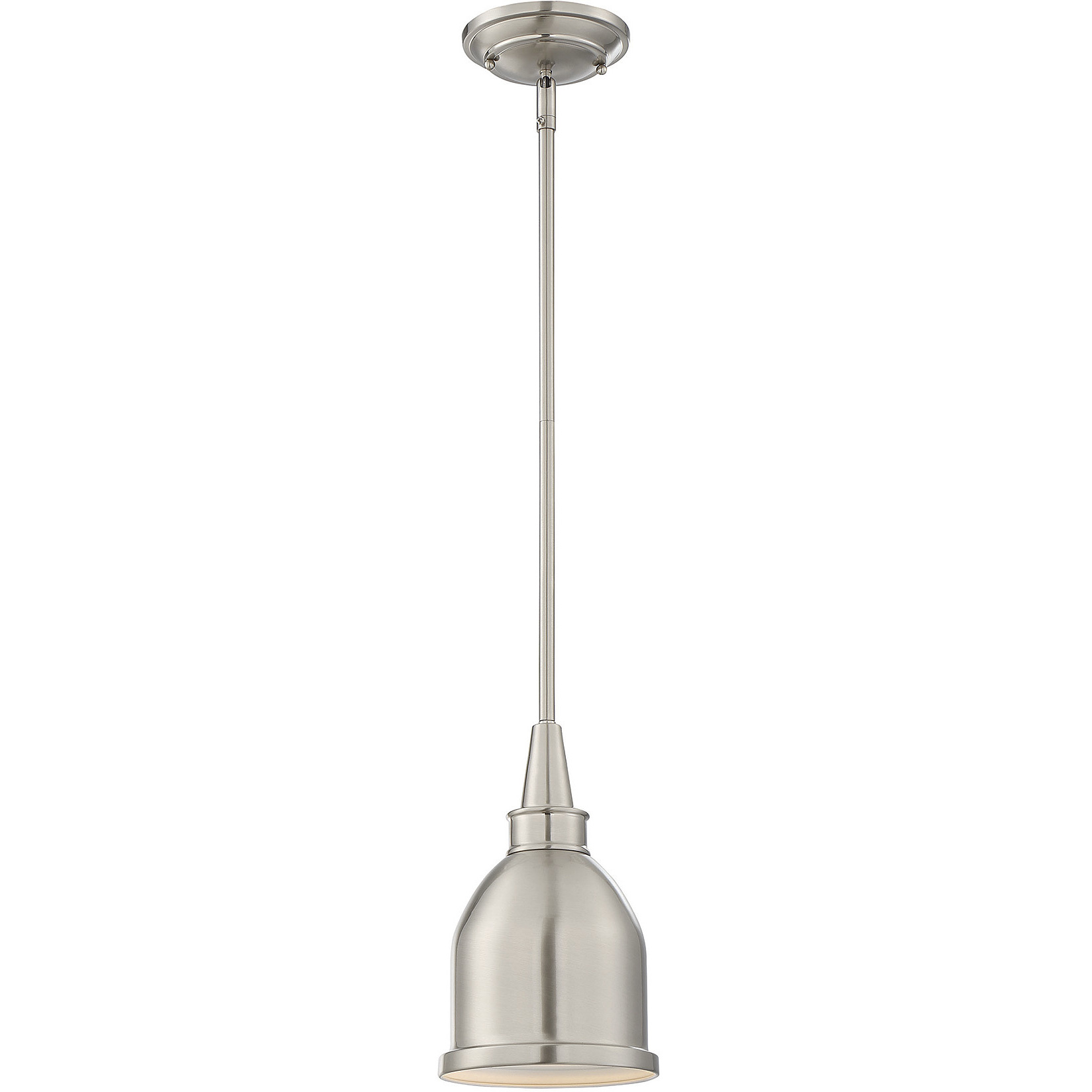 Vintage 1 Light 6.5 inch Satin Nickel Mini-Pendant Ceiling Light
