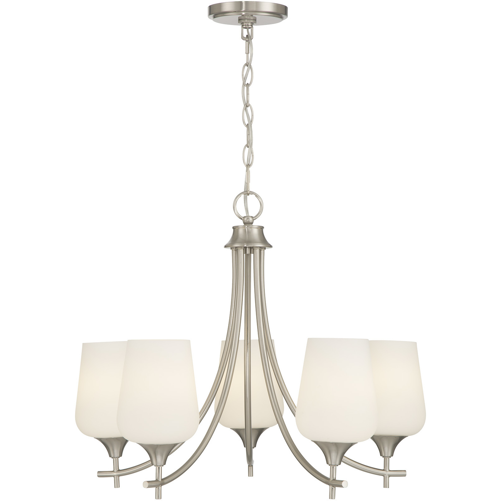 Octave 5 Light Satin Nickel Chandelier Ceiling Light, Essentials