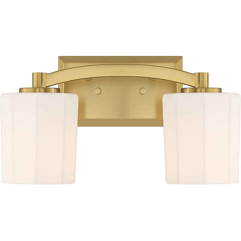 Whitney 2 Light 14 inch Warm Brass Bathroom Vanity Light Wall Light
