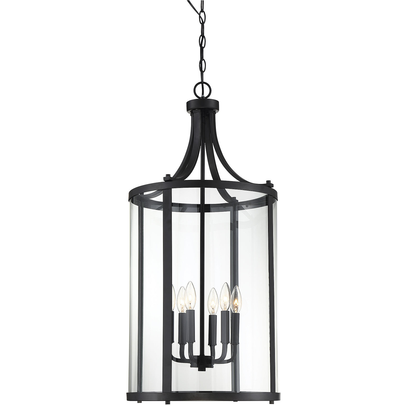Savoy House 7 1041 6 BK Penrose 6 Light 16 inch Black Pendant Ceiling Light Essentials