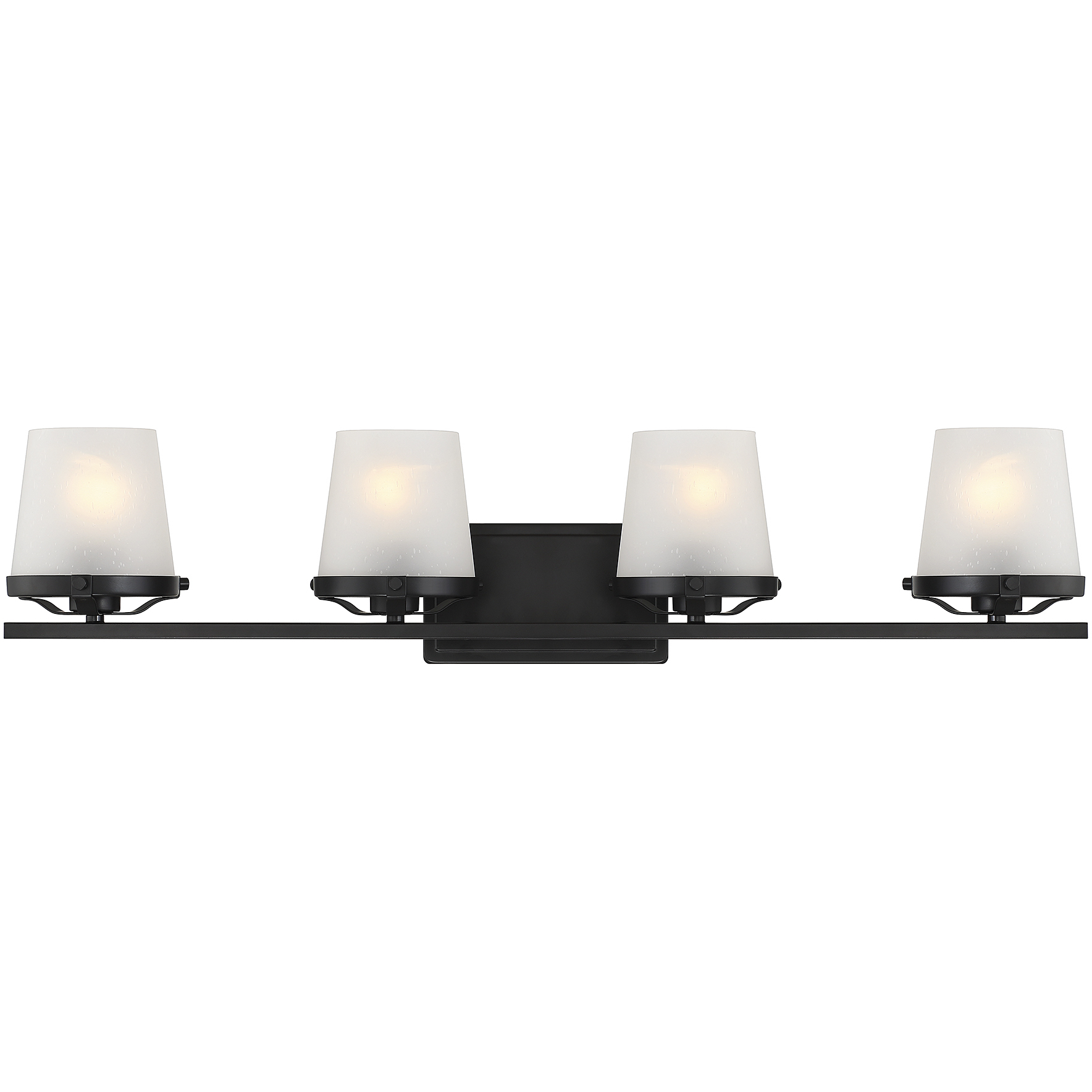 Klein 4 Light 33 inch Matte Black Bathroom Vanity Light Wall Light, Lighting One