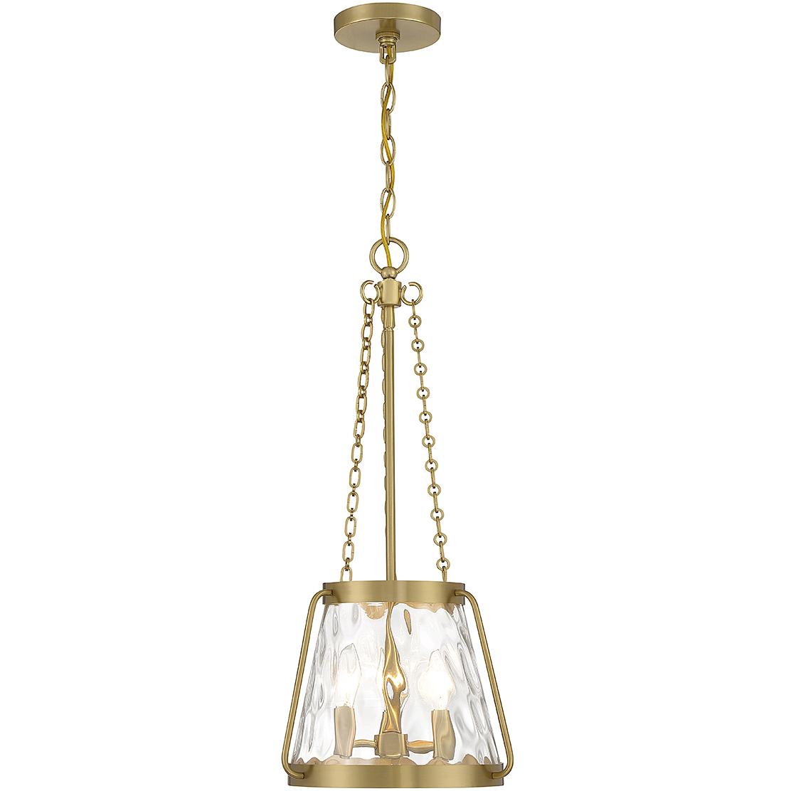 Savoy House 718033322 Crawford 3 Light 12 inch Warm Brass Pendant