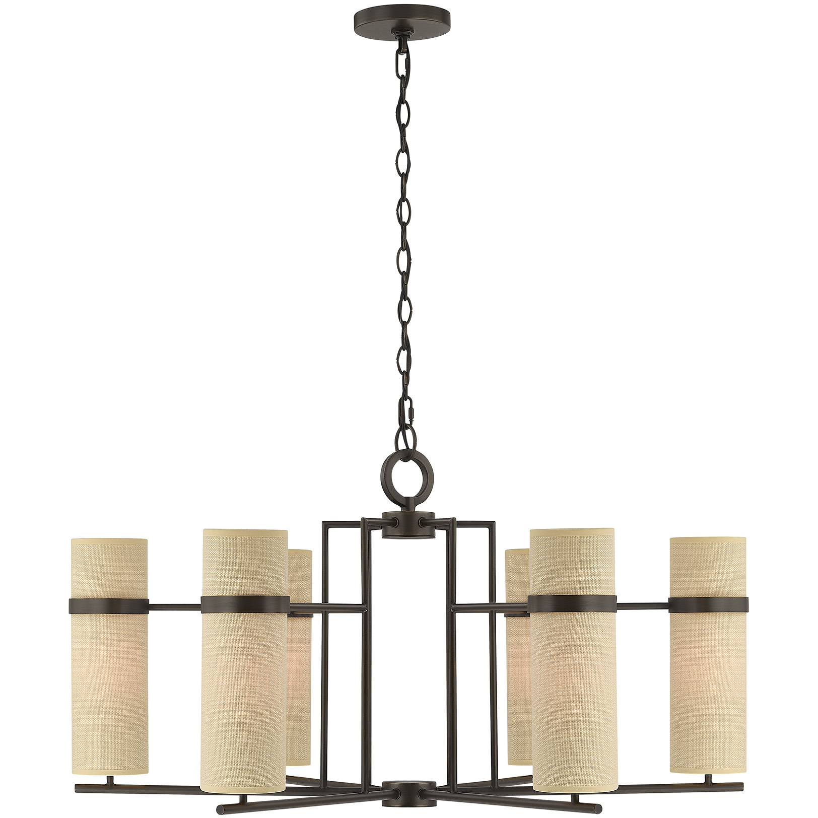 Weston 6 Light 34 inch Mediterranean Bronze Chandelier Ceiling Light