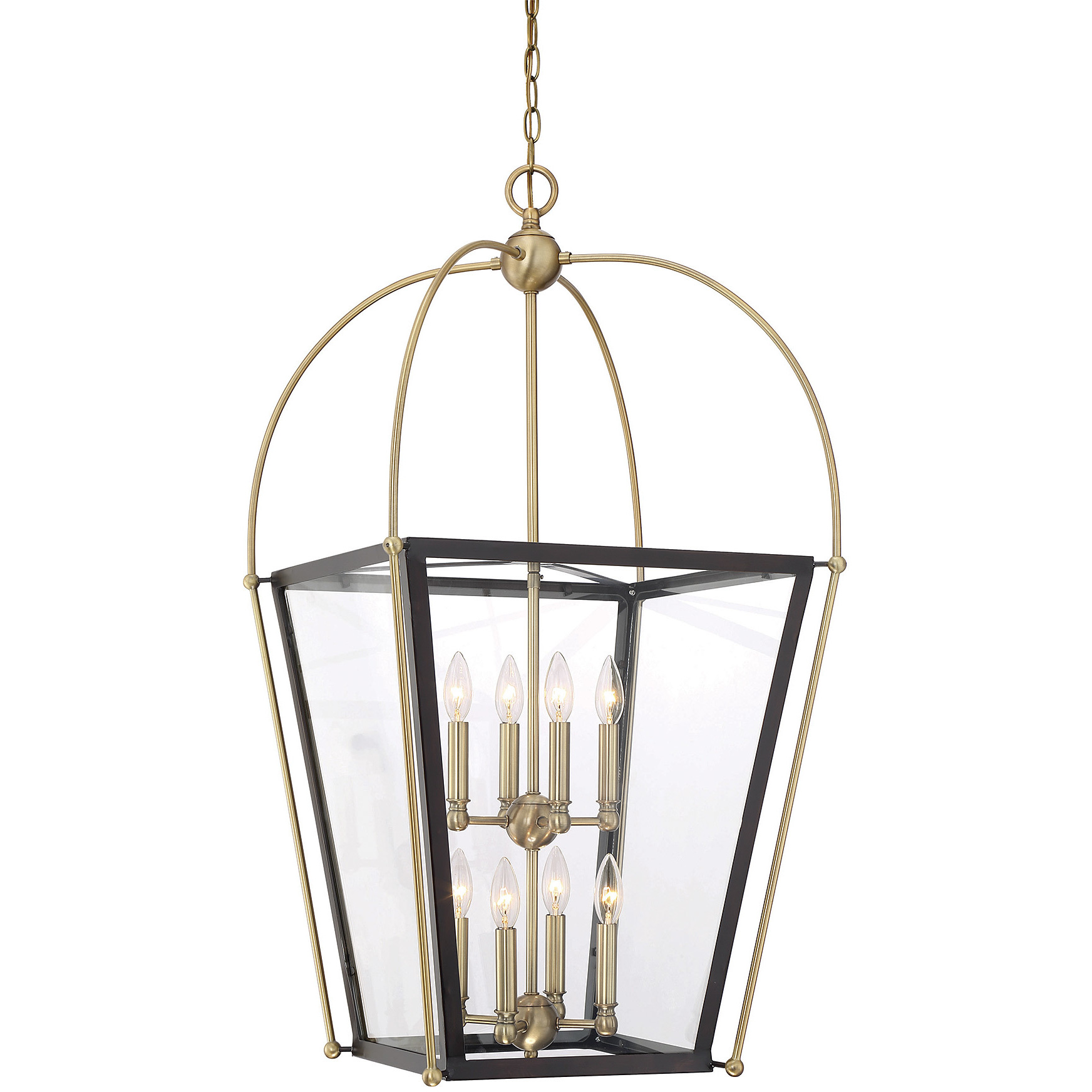 Dunbar 8 Light 20 inch English Bronze and Warm Brass Pendant Ceiling Light