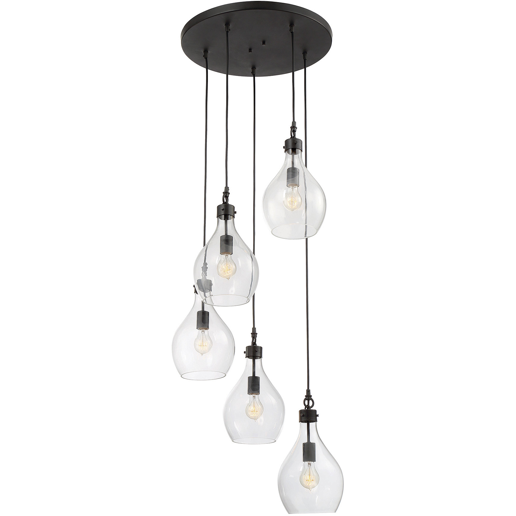 Pulaski 5 Light 23 inch Oiled Bronze Chandelier Ceiling Light