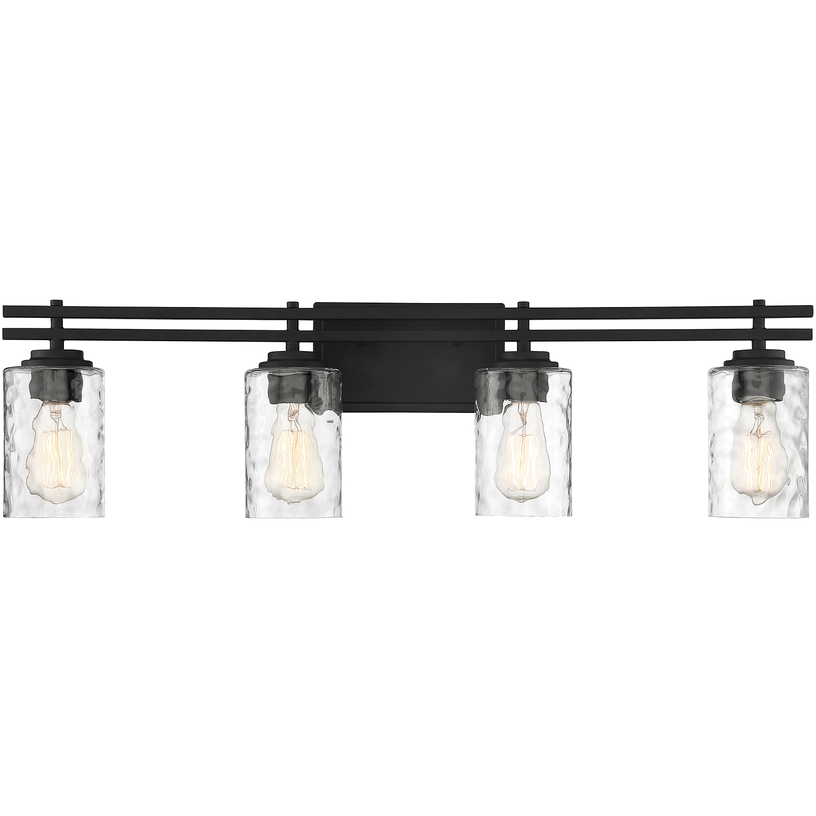 Baxter 4 Light 32 inch Matte Black Bathroom Vanity Light Wall Light, Lighting One