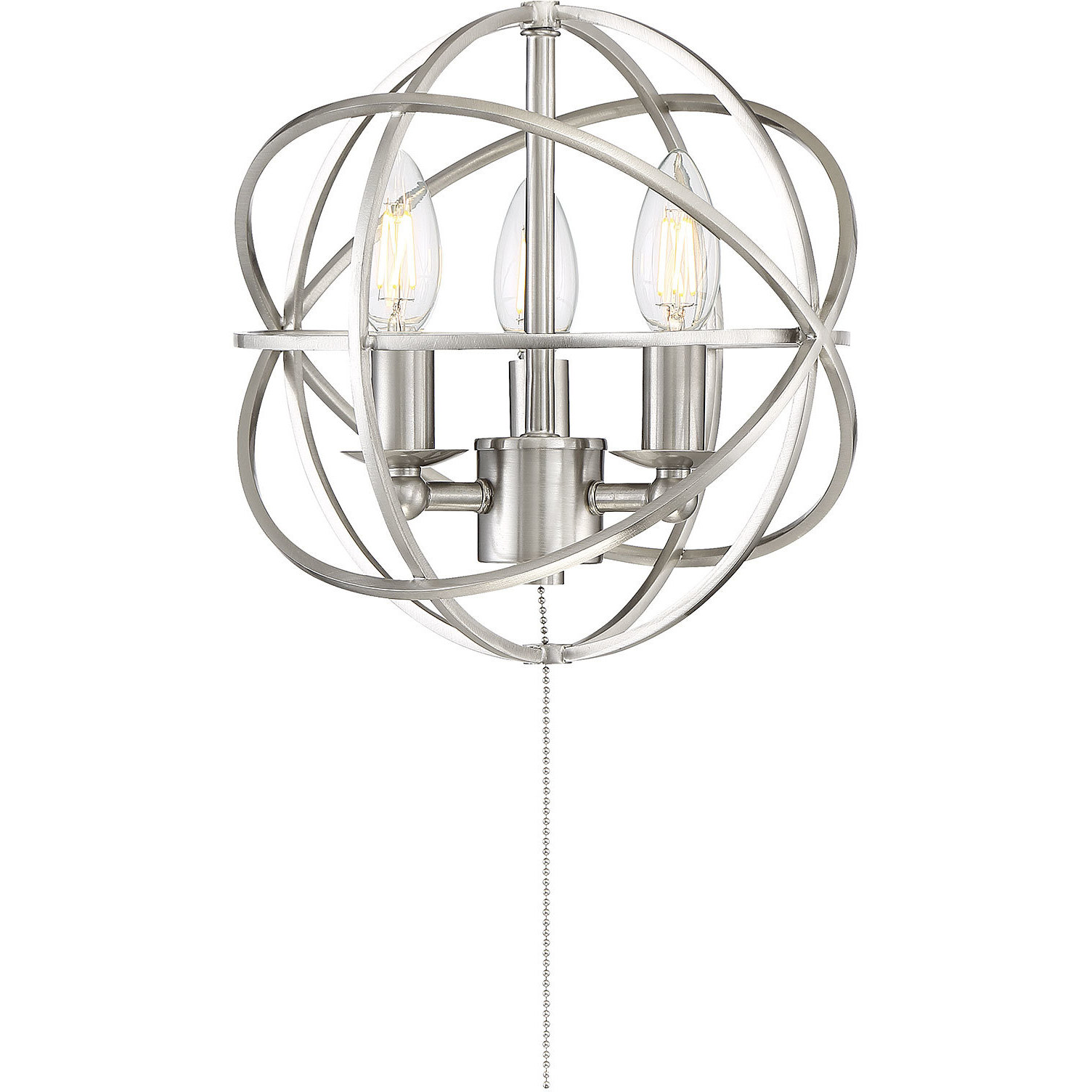North LED Satin Nickel Fan Light Kit