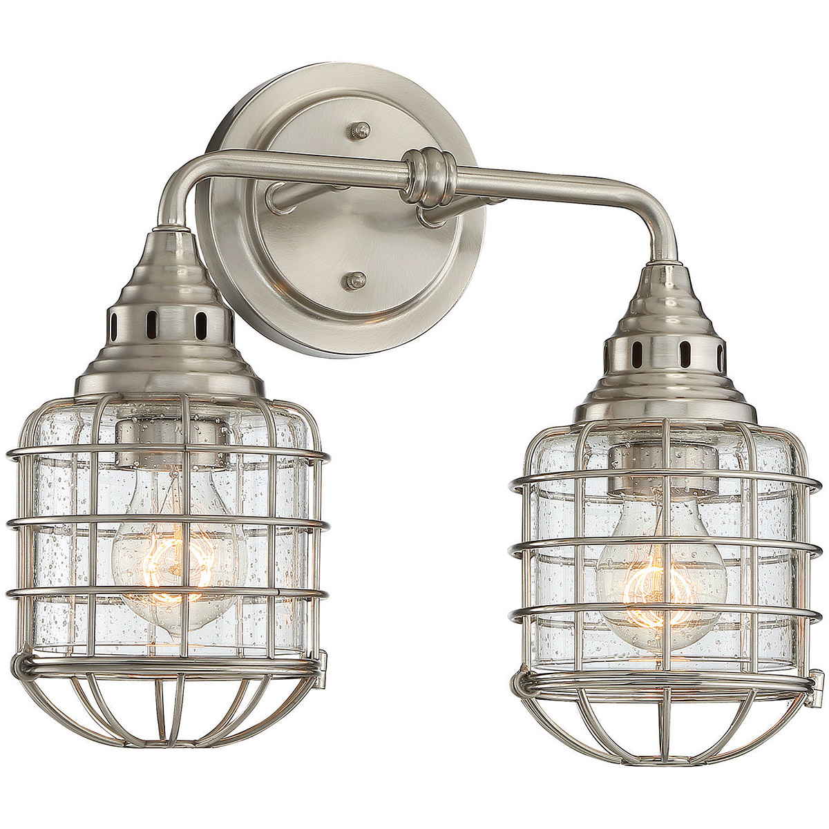 Connell 2 Light 15 inch Satin Nickel Bath Light Wall Light