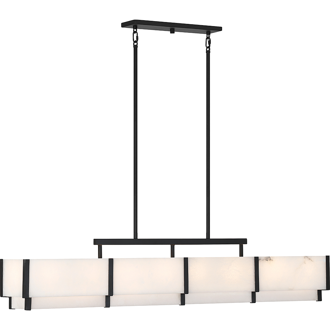 Orleans 8 Light 58.3 inch Black Cashmere Linear Chandelier Ceiling Light