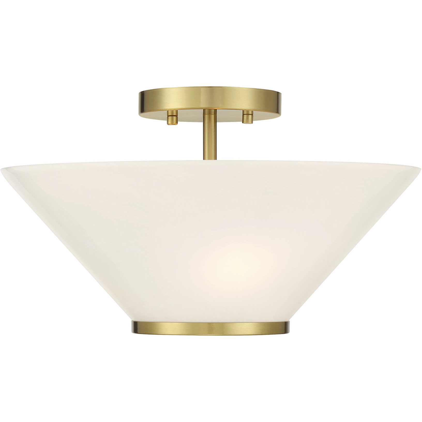 Blair 3 Light 15 inch Warm Brass Convertible Semi-Flush or Pendant Ceiling Light