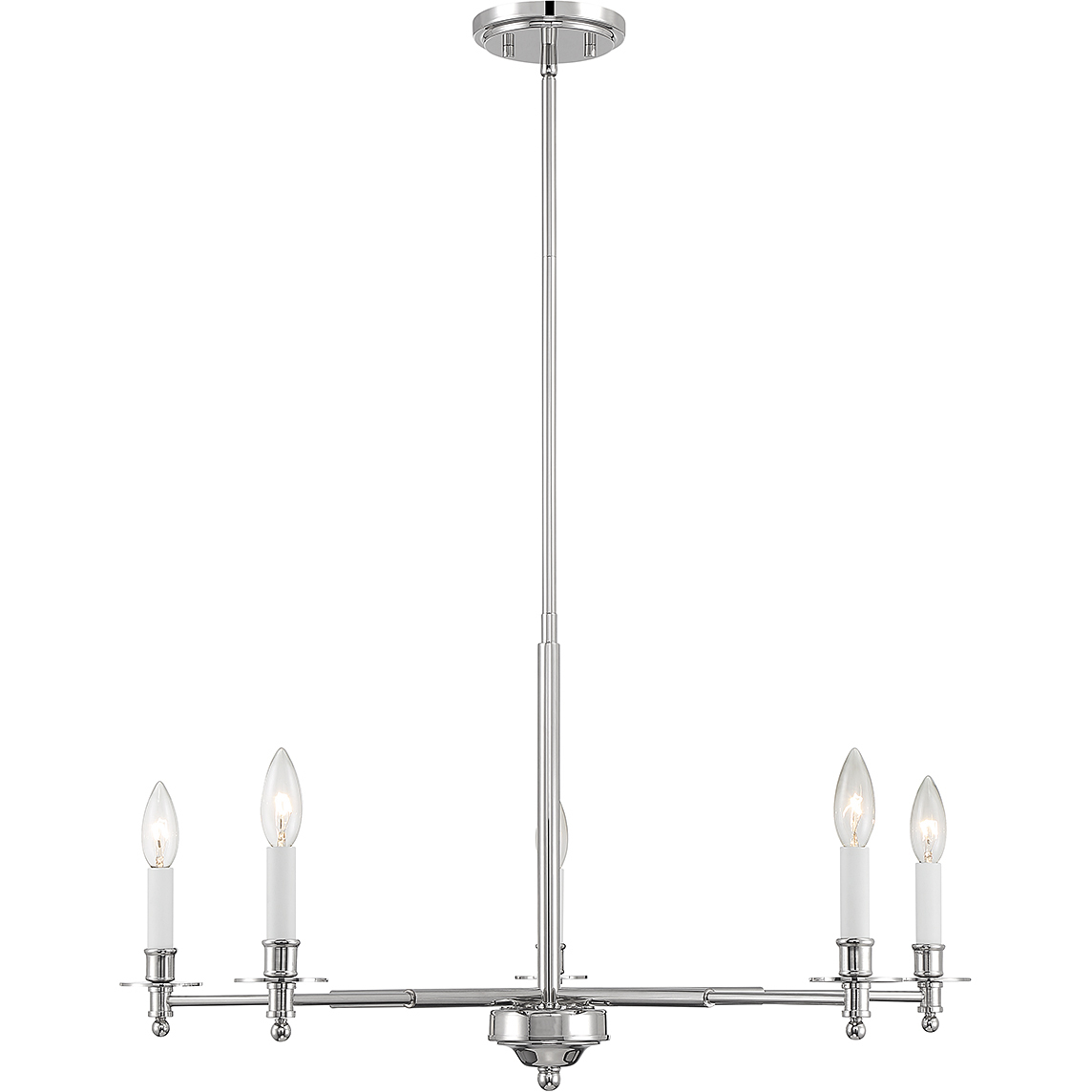 Jasmine 5 Light 30 inch Polished Nickel Chandelier Ceiling Light, Essentials