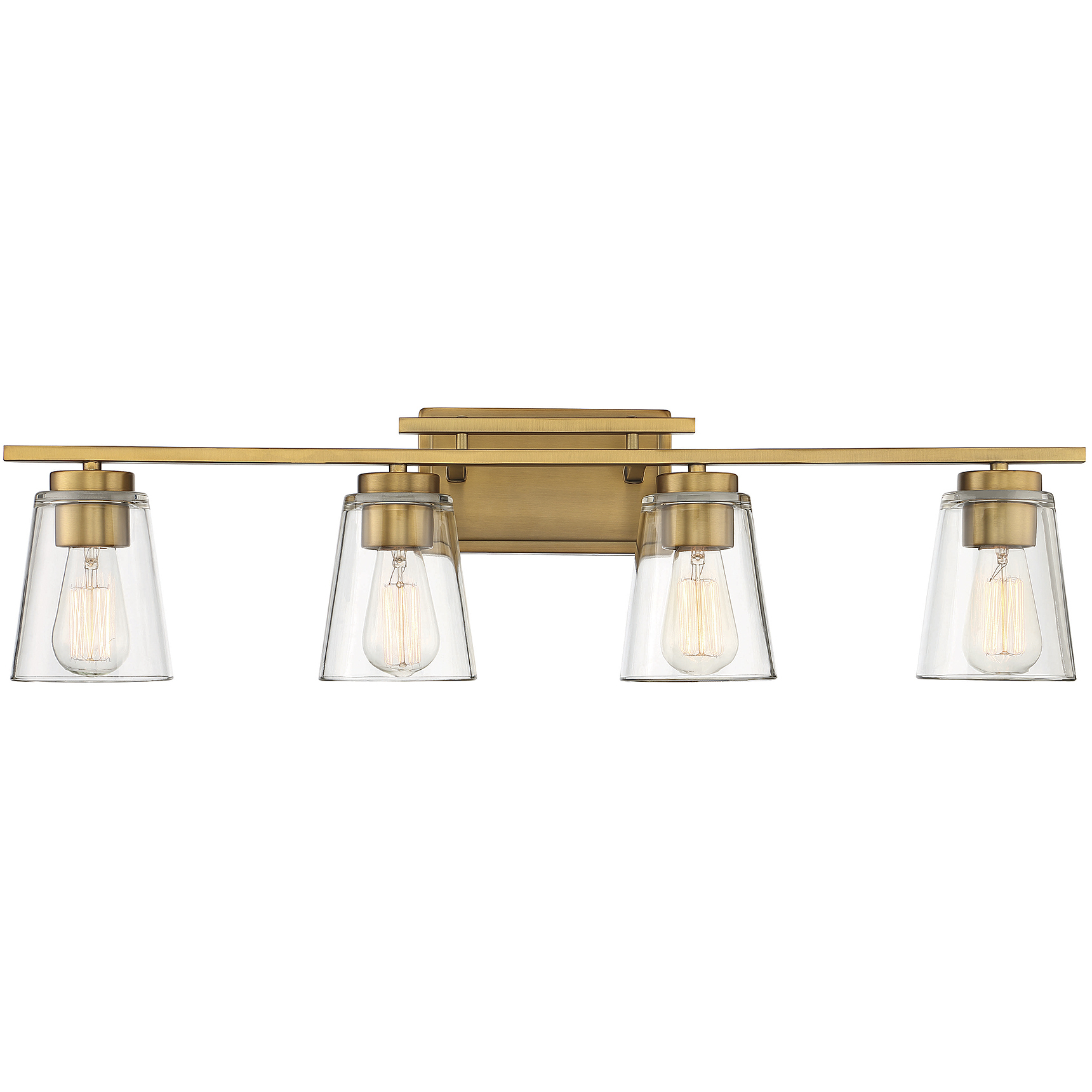 Calhoun 4 Light 32 inch Warm Brass Bathroom Vanity Light Wall Light, Essentials