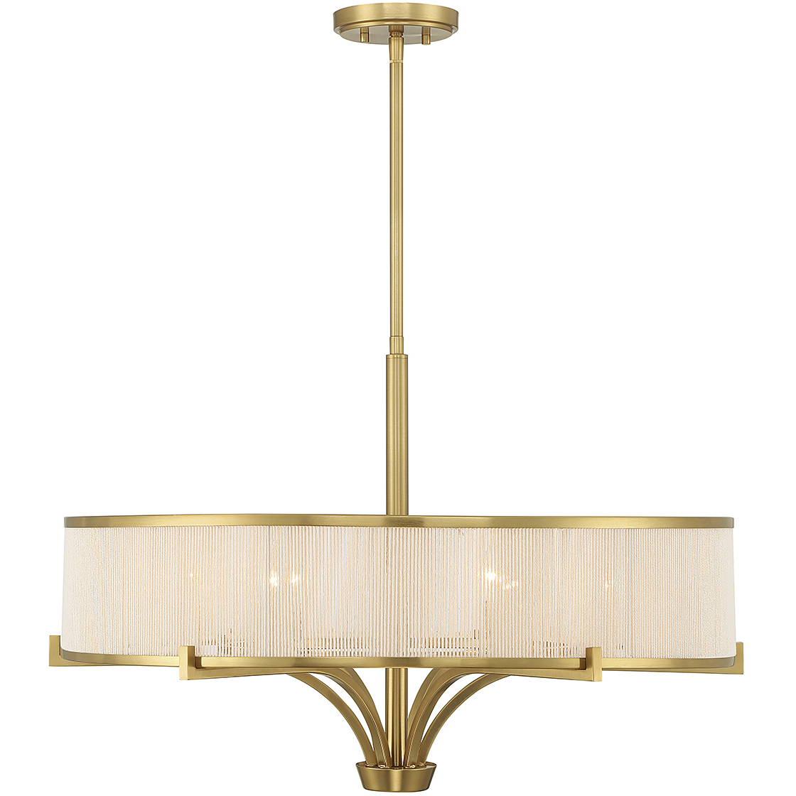 Savoy House 1 7752 6 322 Wynwood 6 Light 30 inch Warm Brass Chandelier Ceiling Light