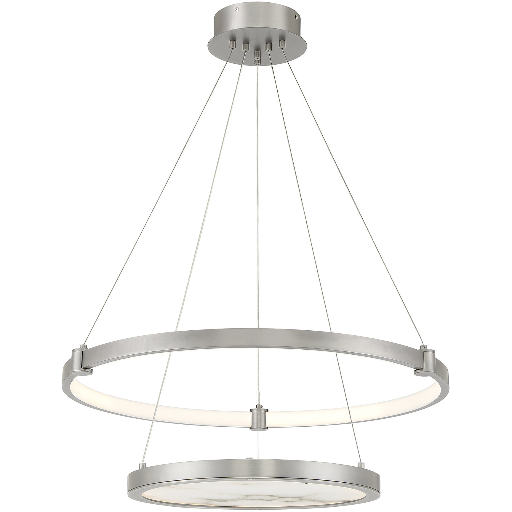 Mayer LED 28 inch Antique Nickel Chandelier Ceiling Light