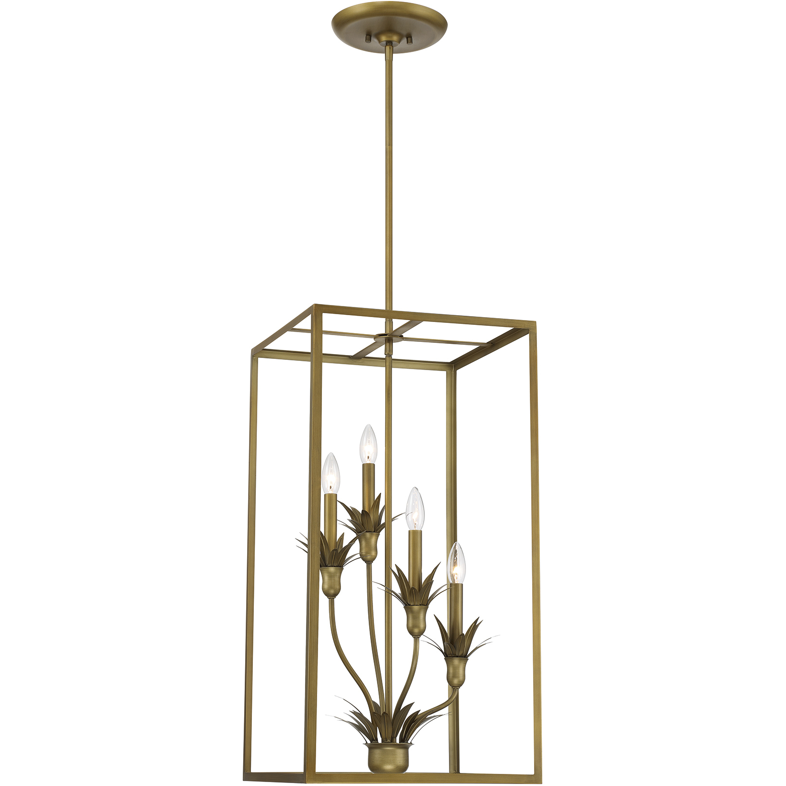 Strathmore 4 Light 15 inch Antique Patina Pendant Ceiling Light