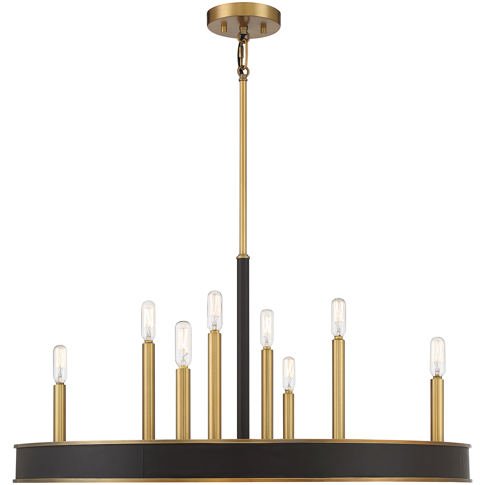 Chaucer 8 Light 30 inch Warm Brass Chandelier Ceiling Light