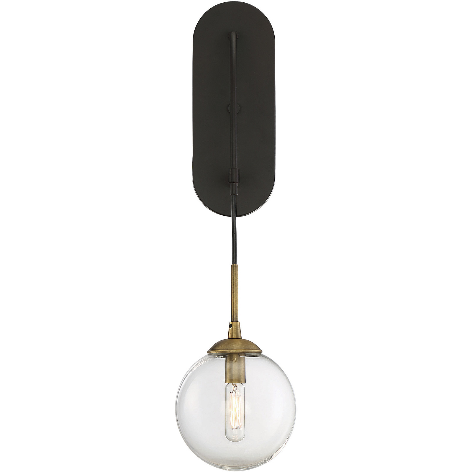 Fulton 1 Light 5.5 inch English Bronze and Warm Brass Wall Sconce Wall Light