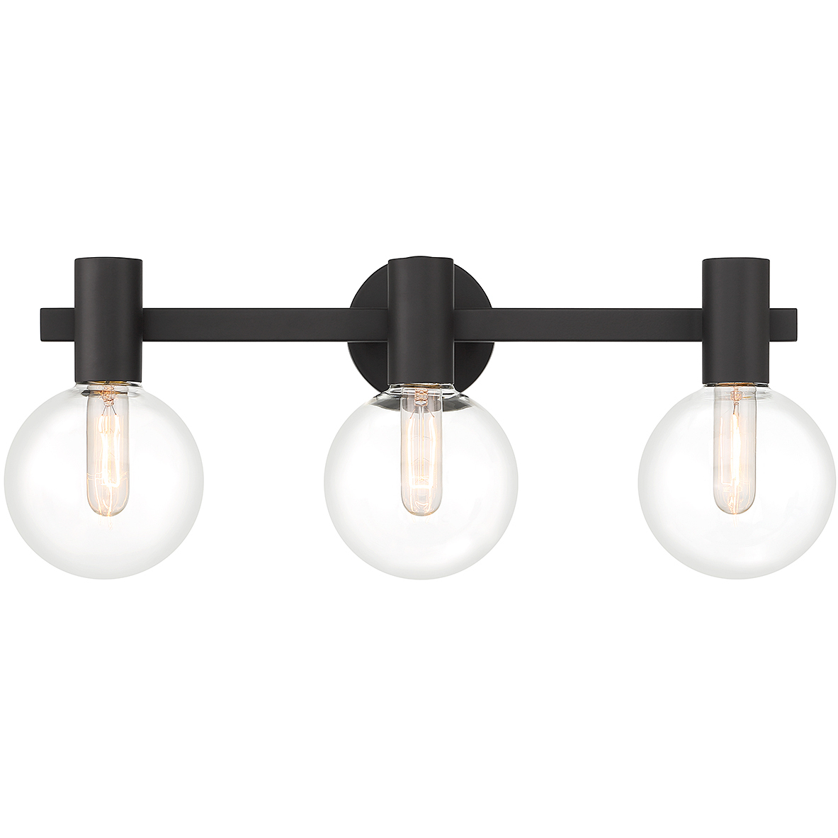 Wright 3 Light 25 inch Black Bathroom Vanity Light Wall Light