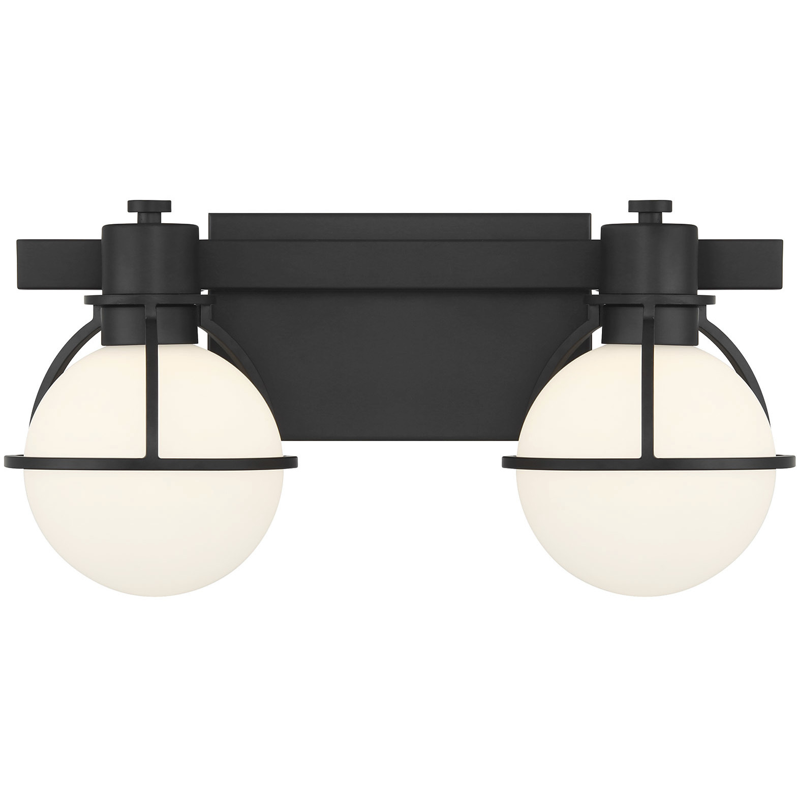 Pierce 2 Light 15.5 inch Matte Black Bathroom Vanity Light Wall Light