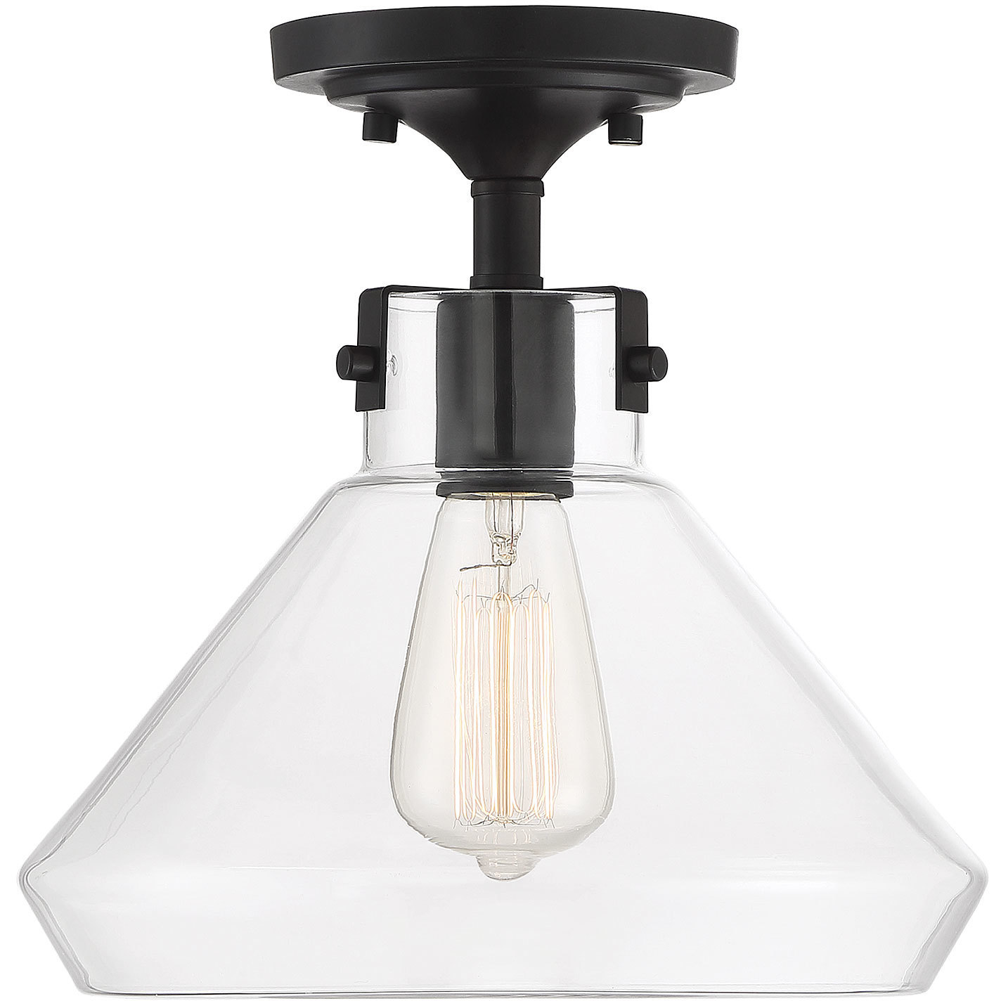 Walpole 1 Light 11 inch English Bronze Semi-Flush Ceiling Light, Essentials