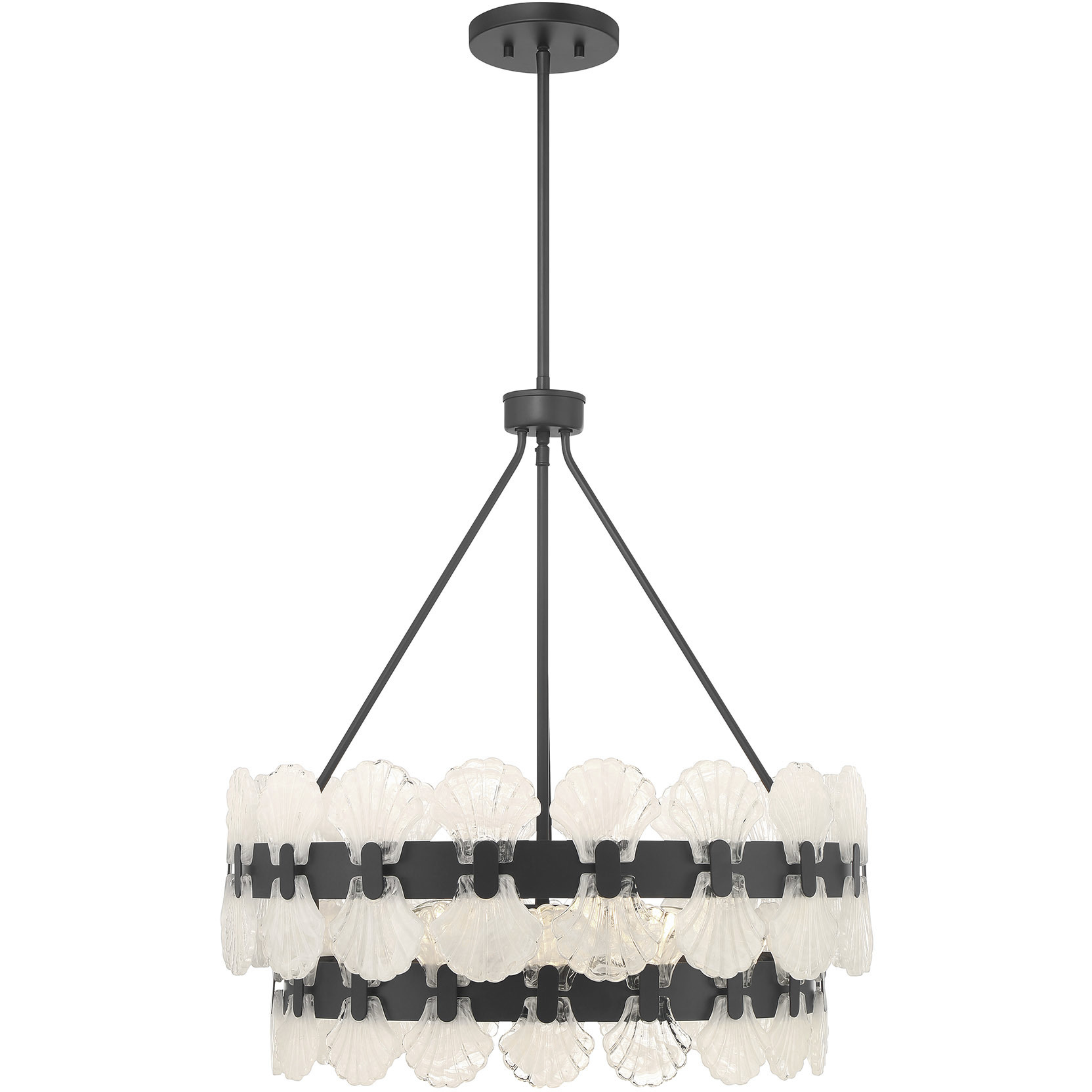 Bancroft 5 Light 24 inch Matte Black Chandelier Ceiling Light