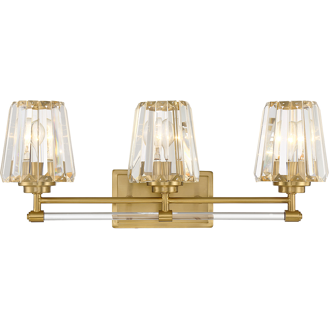 Garnet 3 Light 24 inch Warm Brass Bathroom Vanity Light Wall Light