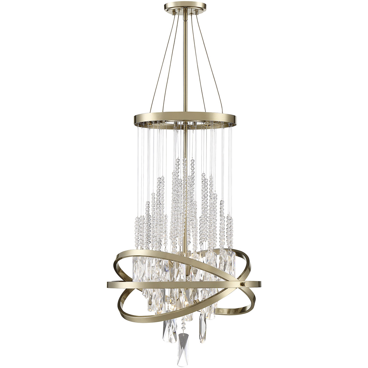 Mannheim 6 Light 18.8 inch Noble Brass Chandelier Ceiling Light