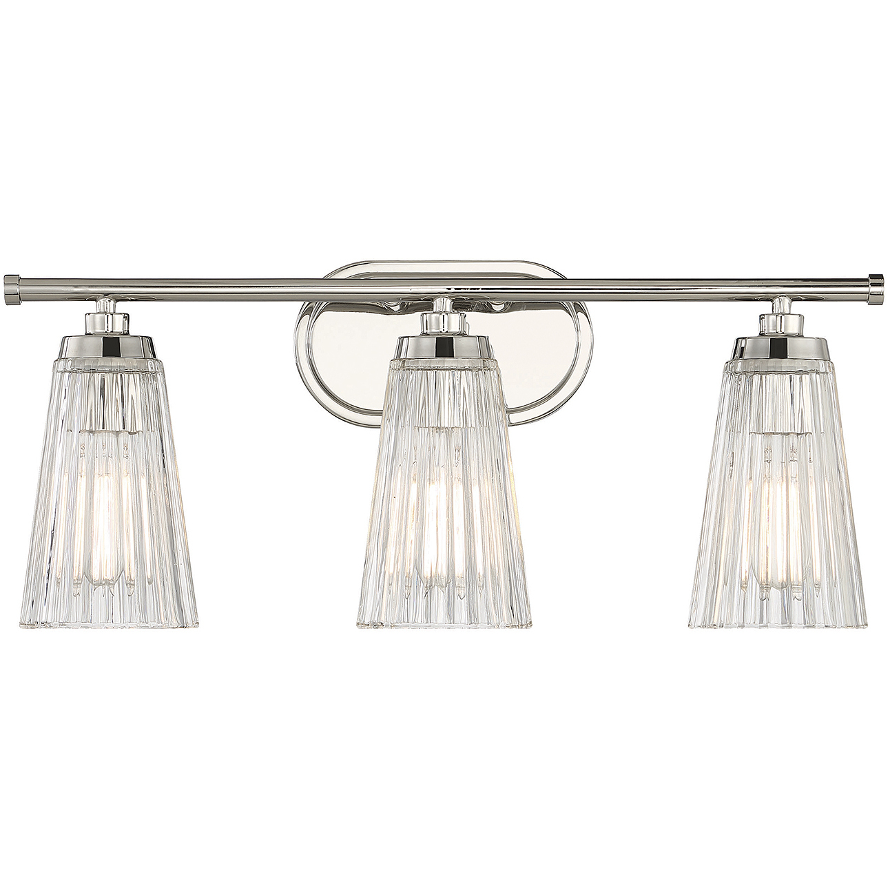 Chantilly 3 Light 22 inch Polished Nickel Bathroom Vanity Light Wall Light, Essentials