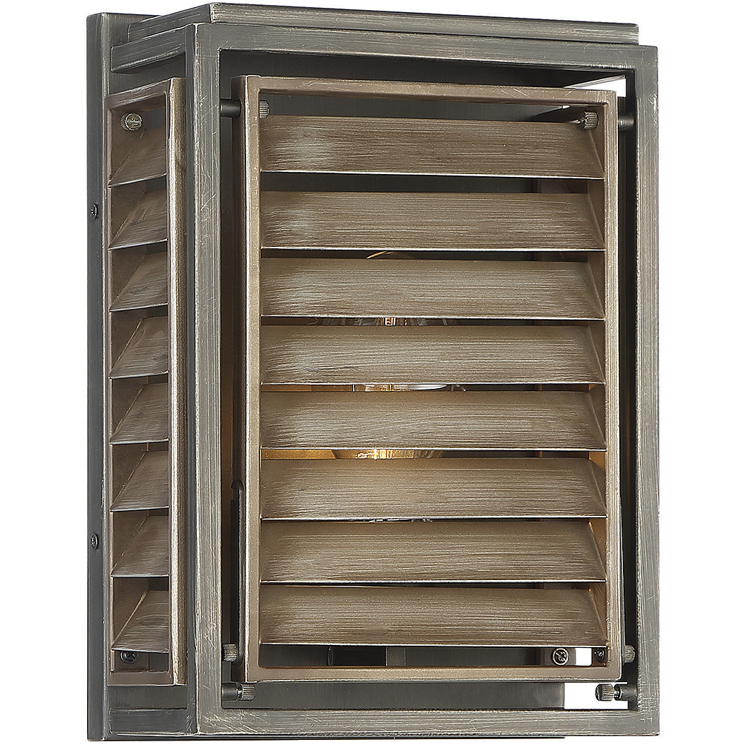 Hartberg 1 Light 13 inch Aged Driftwood Outdoor Wall Lantern