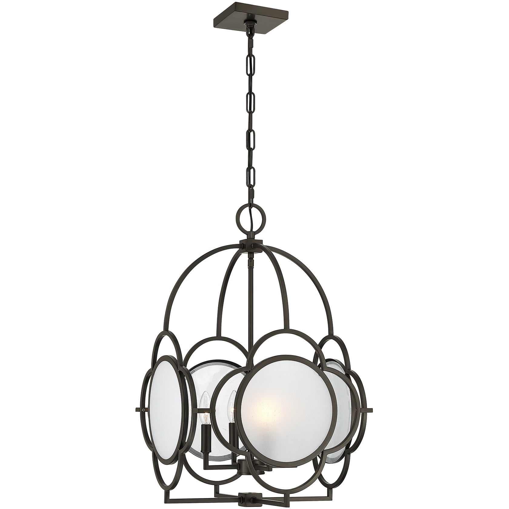 Damen 4 Light 17 inch Mediterranean Bronze Pendant Ceiling Light