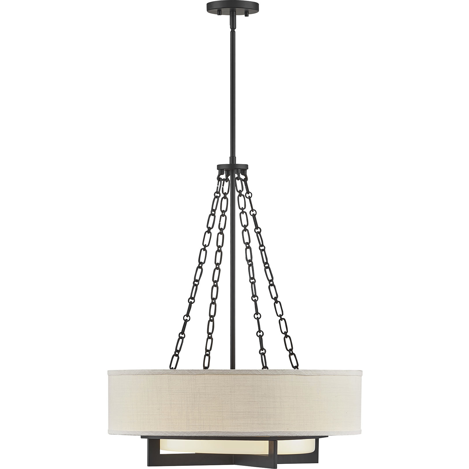 Brentwood 4 Light 24 inch Matte Black Pendant Ceiling Light